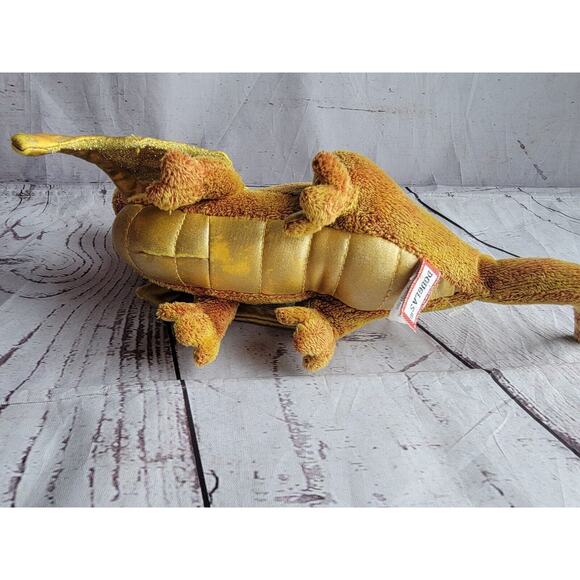 Douglas Cuddle Toys Plush Topaz Gold Amber Golden Dragon 12inch READ - Picture 9 of 10